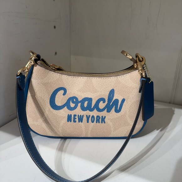 coach Teri Mini Crossbody Bag In Signature Canvas With Coach Graphic cy734